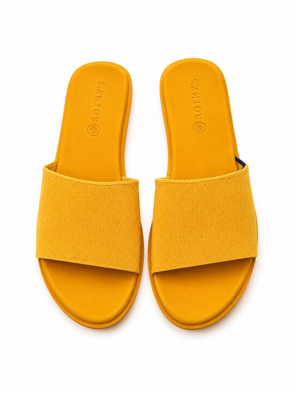 Rothy's The Slide Sandals Canary Yellow Size 8 Like New